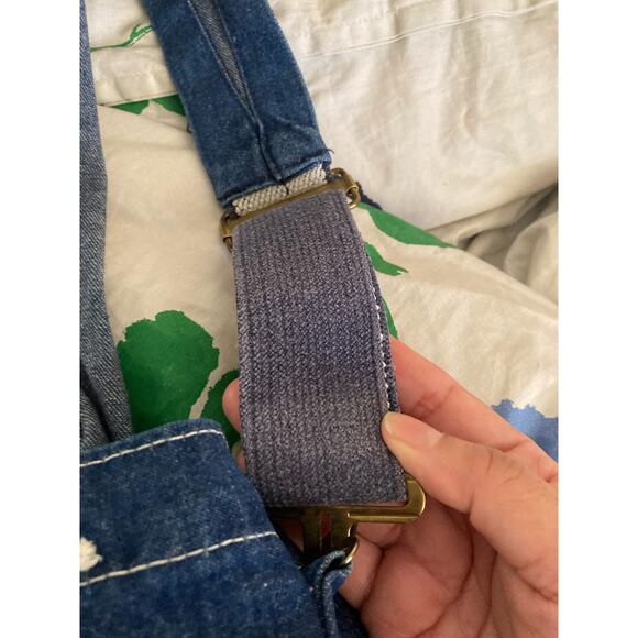 VTG Carhartt Men's Overalls Denim High Back Bib Size 48x34 Altered - Picture 7 of 9